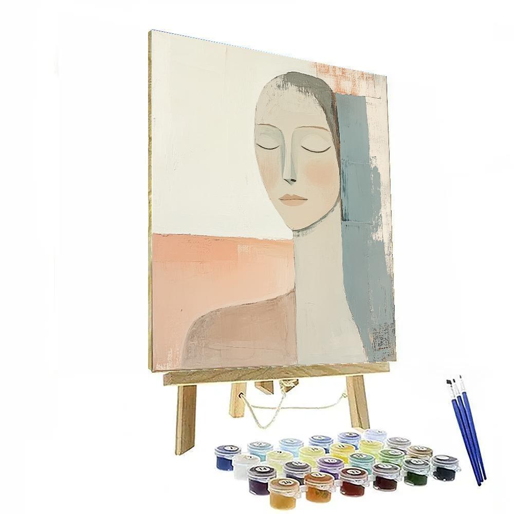 Modigliani Inspired Seated Muse paint by color