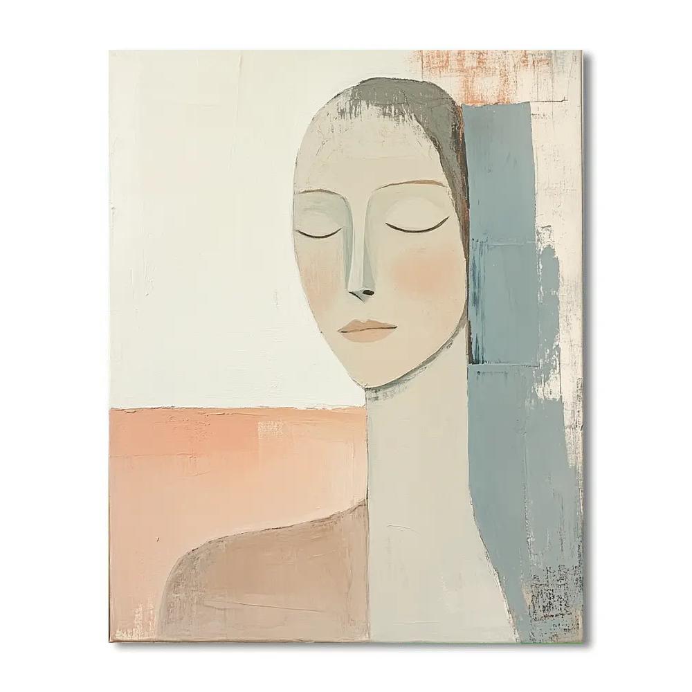 Modigliani Inspired Seated Muse paint by color