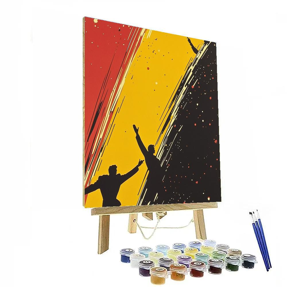 Toulouse Lautrec Inspired Dance Poster paint by number