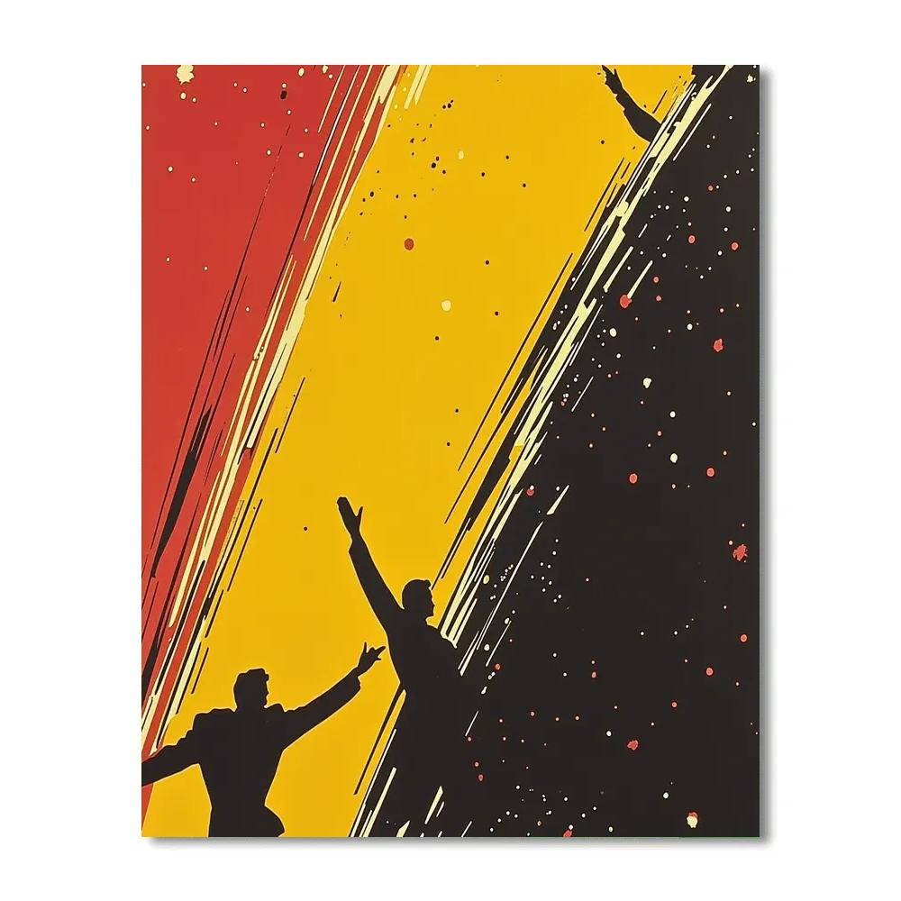 Toulouse Lautrec Inspired Dance Poster paint by number