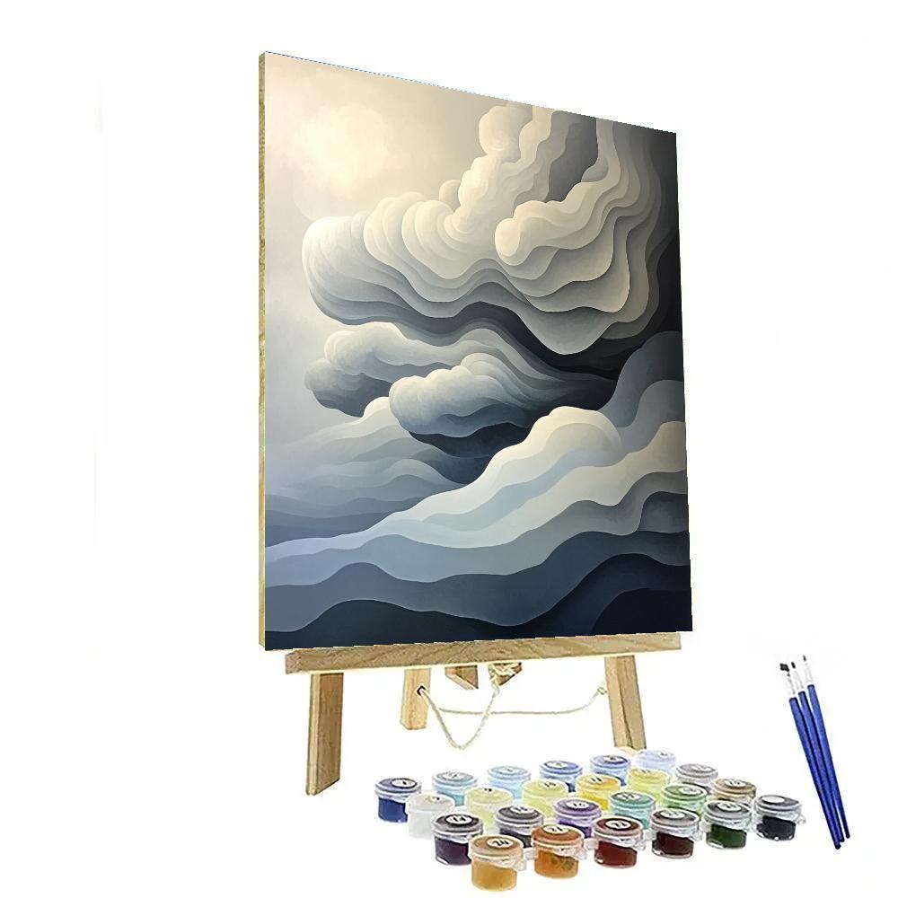 Michelangelo Inspired Thunderstorm Fold Paint by numbers kits