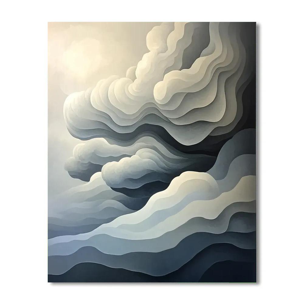 Michelangelo Inspired Thunderstorm Fold Paint by numbers kits