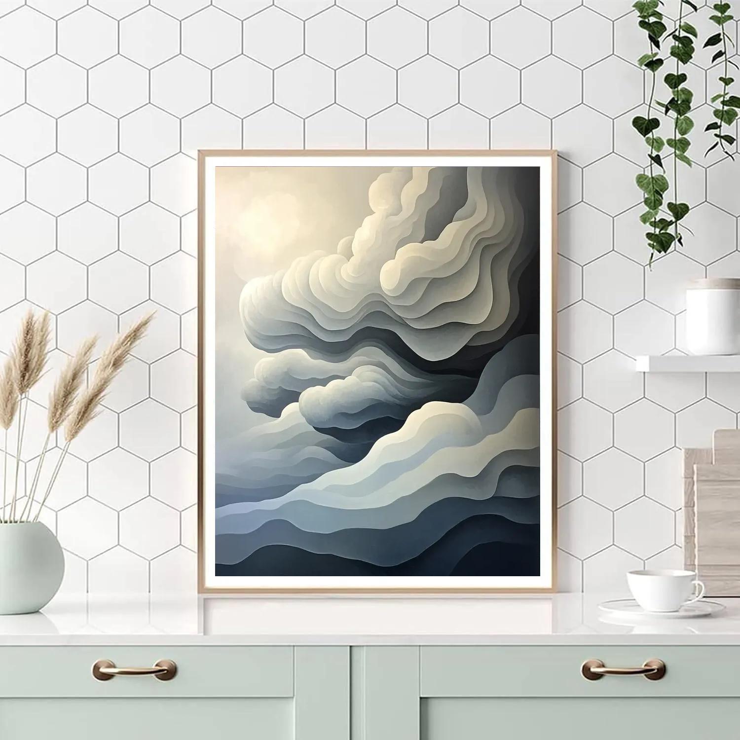 Michelangelo Inspired Thunderstorm Fold Paint by numbers kits