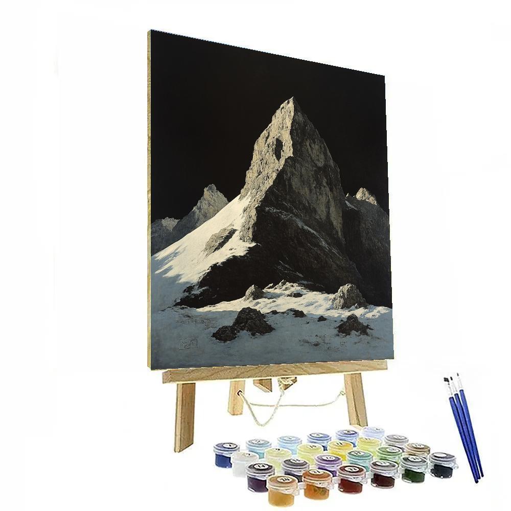 Caravaggio Inspired Starlit Mountain Peak Paint by numbers art