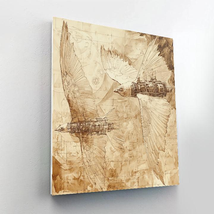 Leonardo Inspired Study Of Wings paint by color