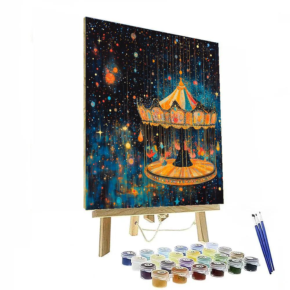 Miró Inspired Cosmic Carousel paint by color