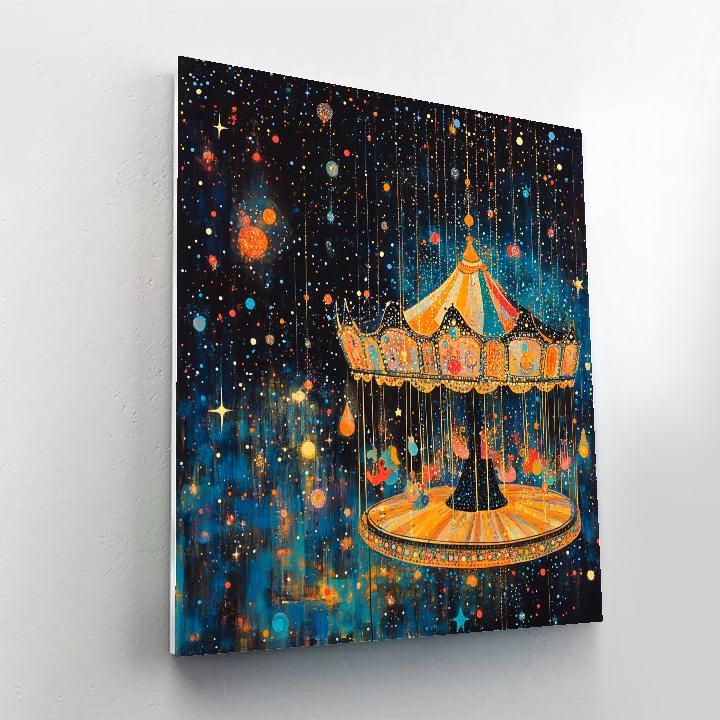 Miró Inspired Cosmic Carousel paint by color