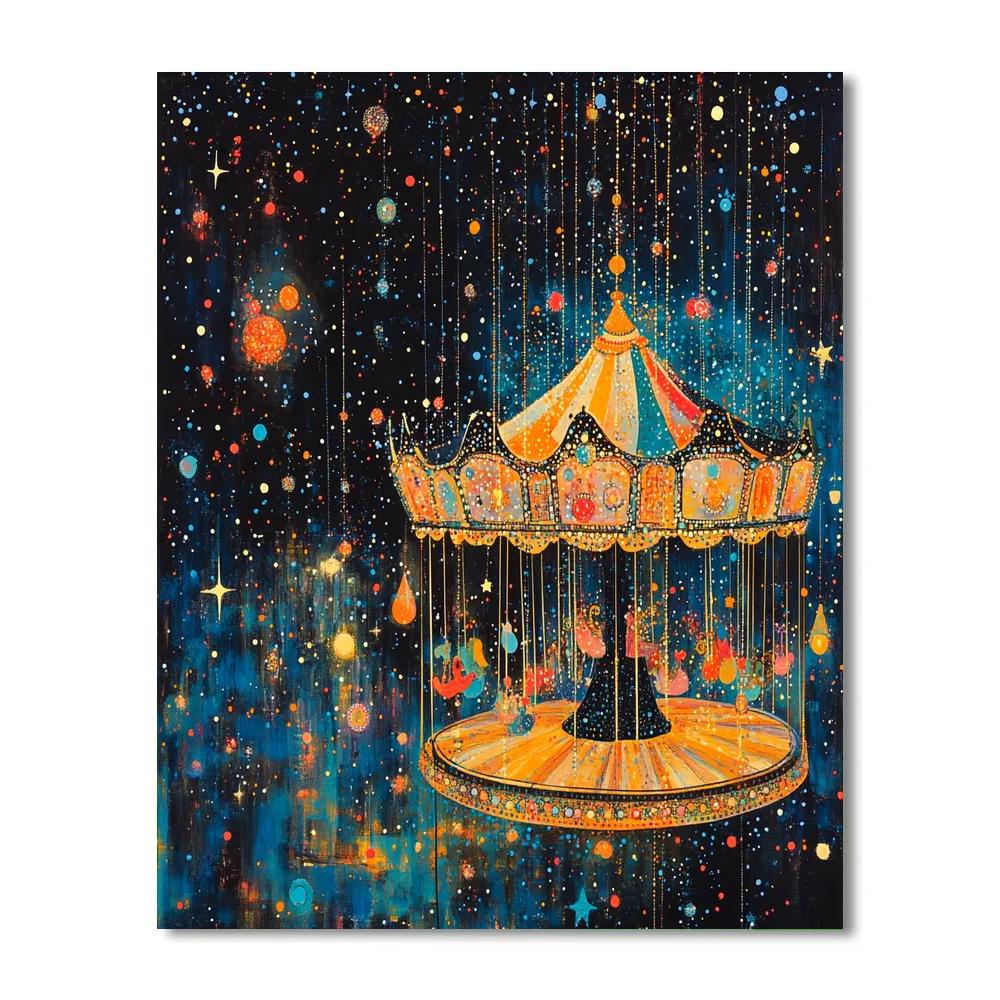 Miró Inspired Cosmic Carousel paint by color
