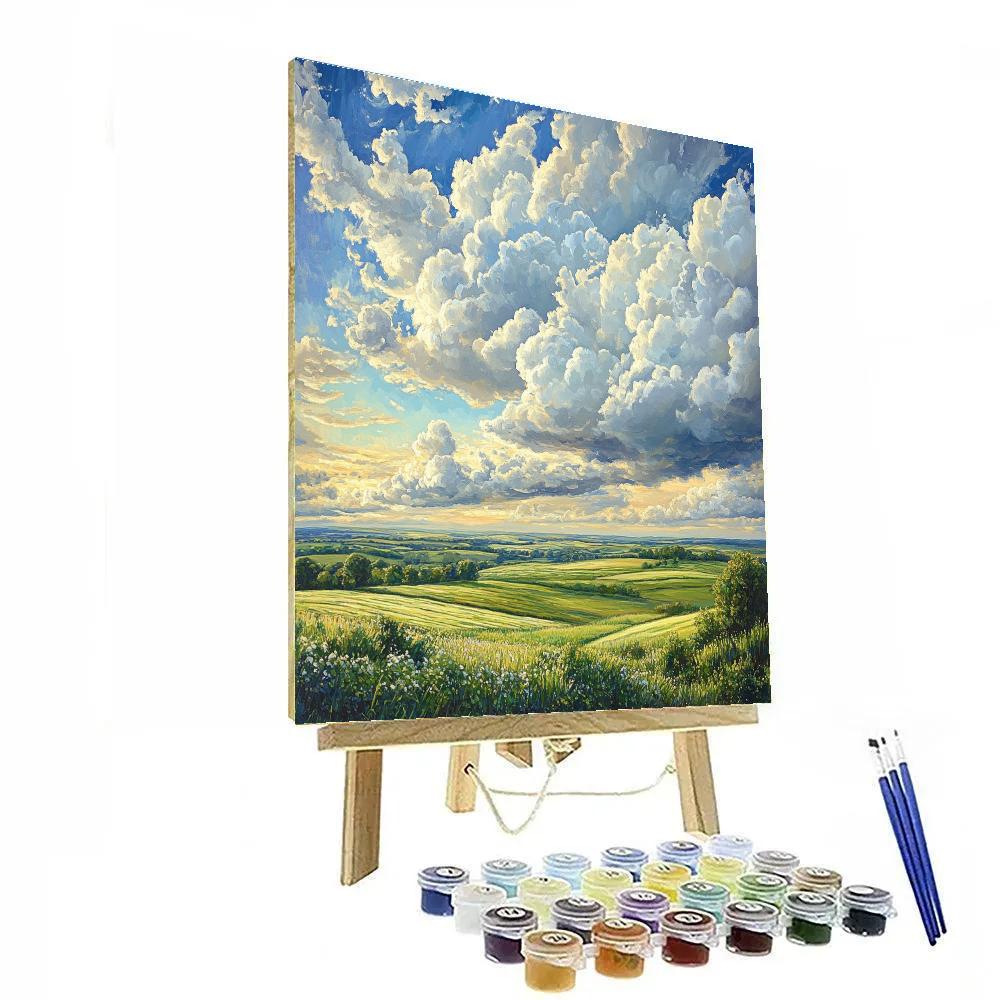 Constable Inspired Cloud Study paint by number