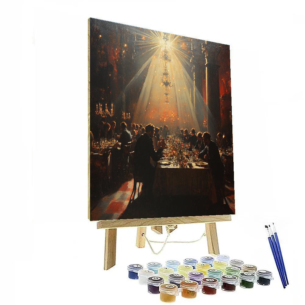 Caravaggio Inspired Dramatic Supper painting number kit