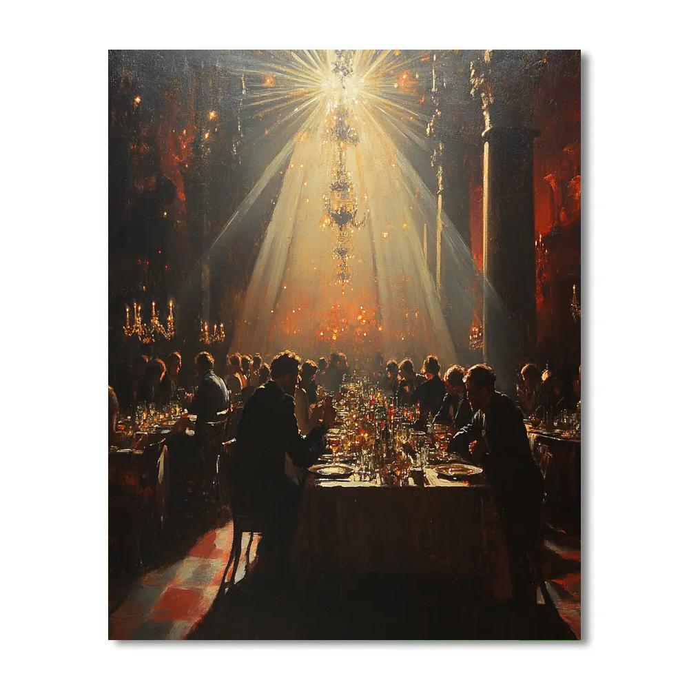 Caravaggio Inspired Dramatic Supper painting number kit