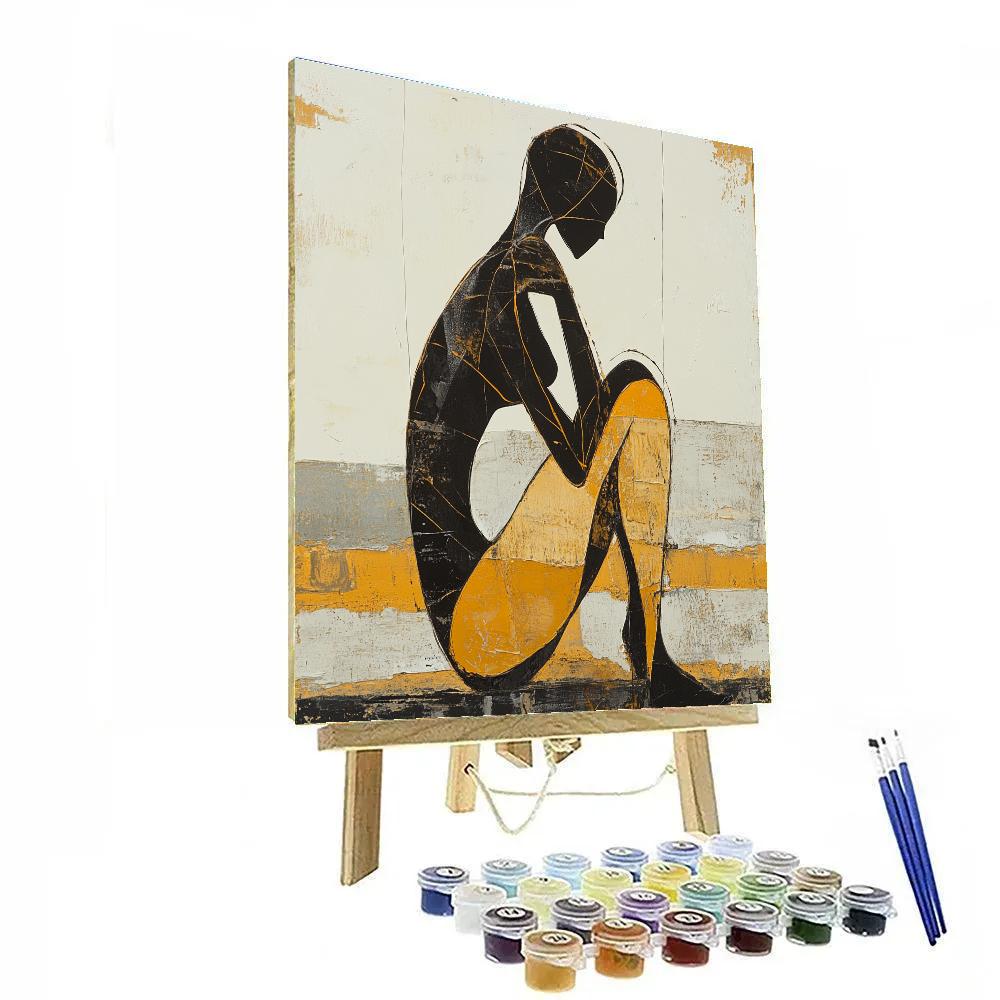 Egon Schiele Inspired Restless Pose Numbered painting kits