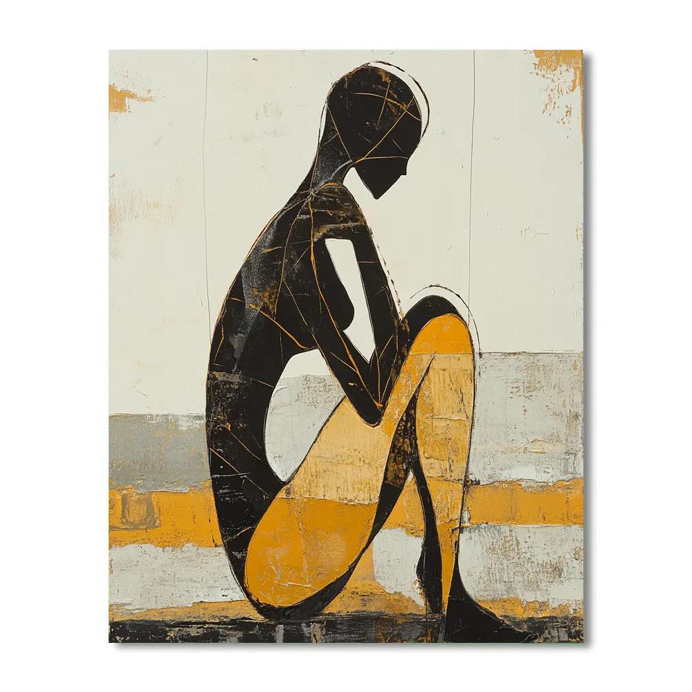 Egon Schiele Inspired Restless Pose Numbered painting kits