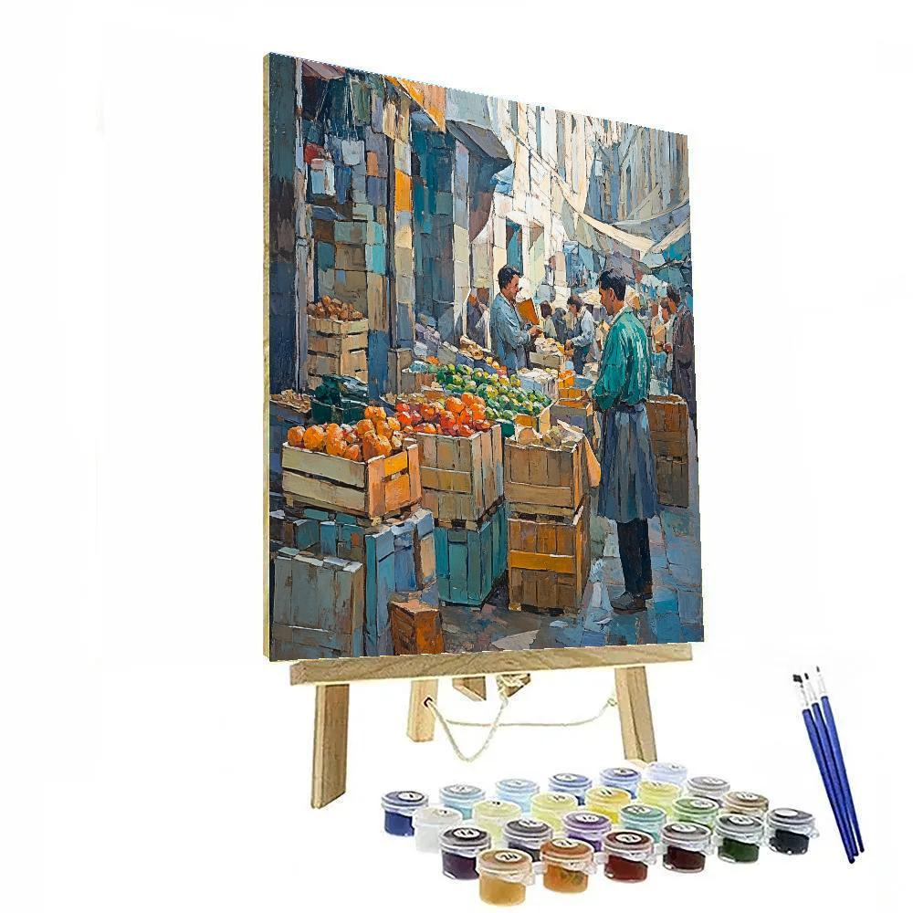 Picasso Inspired Market Cubes DIY paint by numbers