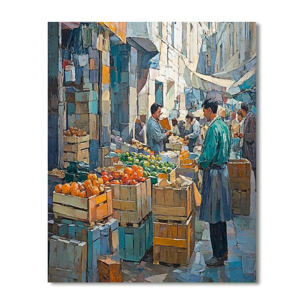 Picasso Inspired Market Cubes DIY paint by numbers
