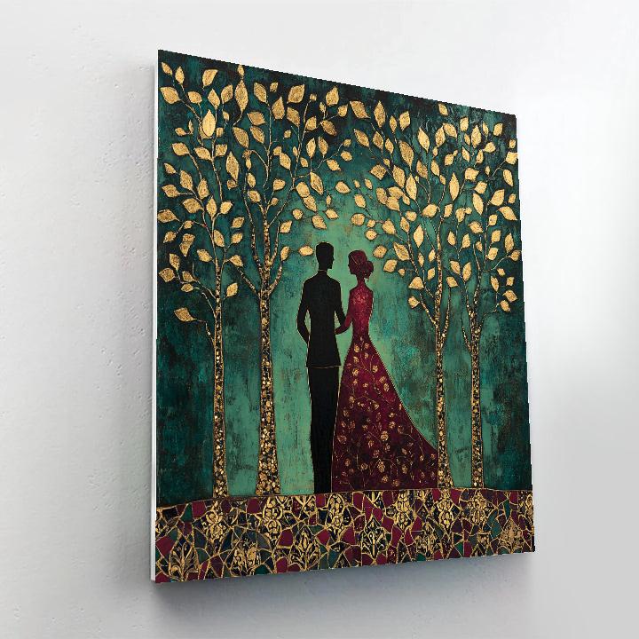 Klimt Inspired Orchard Embrace paint by number