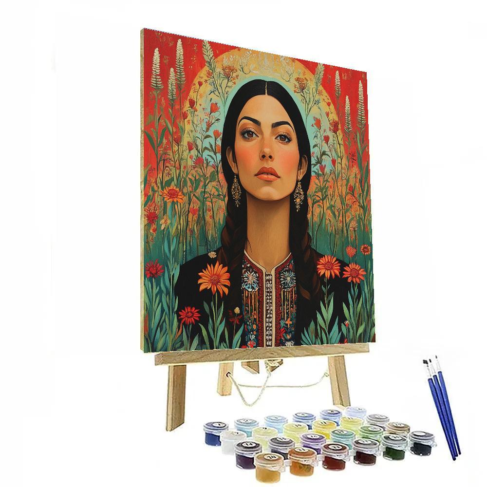 Frida Kahlo Inspired Desert Memory paint by numbers