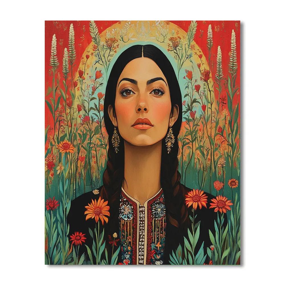 Frida Kahlo Inspired Desert Memory paint by numbers