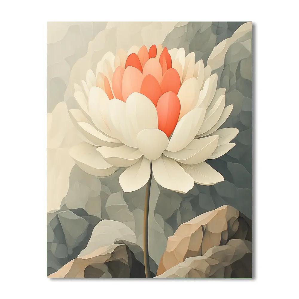 Georgia OKeeffe Inspired Canyon Blossom paint by color