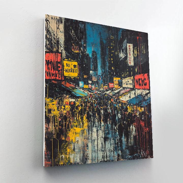 Jackson Pollock Inspired Night Market Number painting