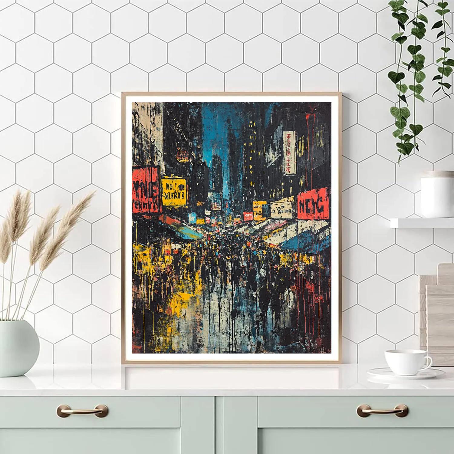 Jackson Pollock Inspired Night Market Number painting