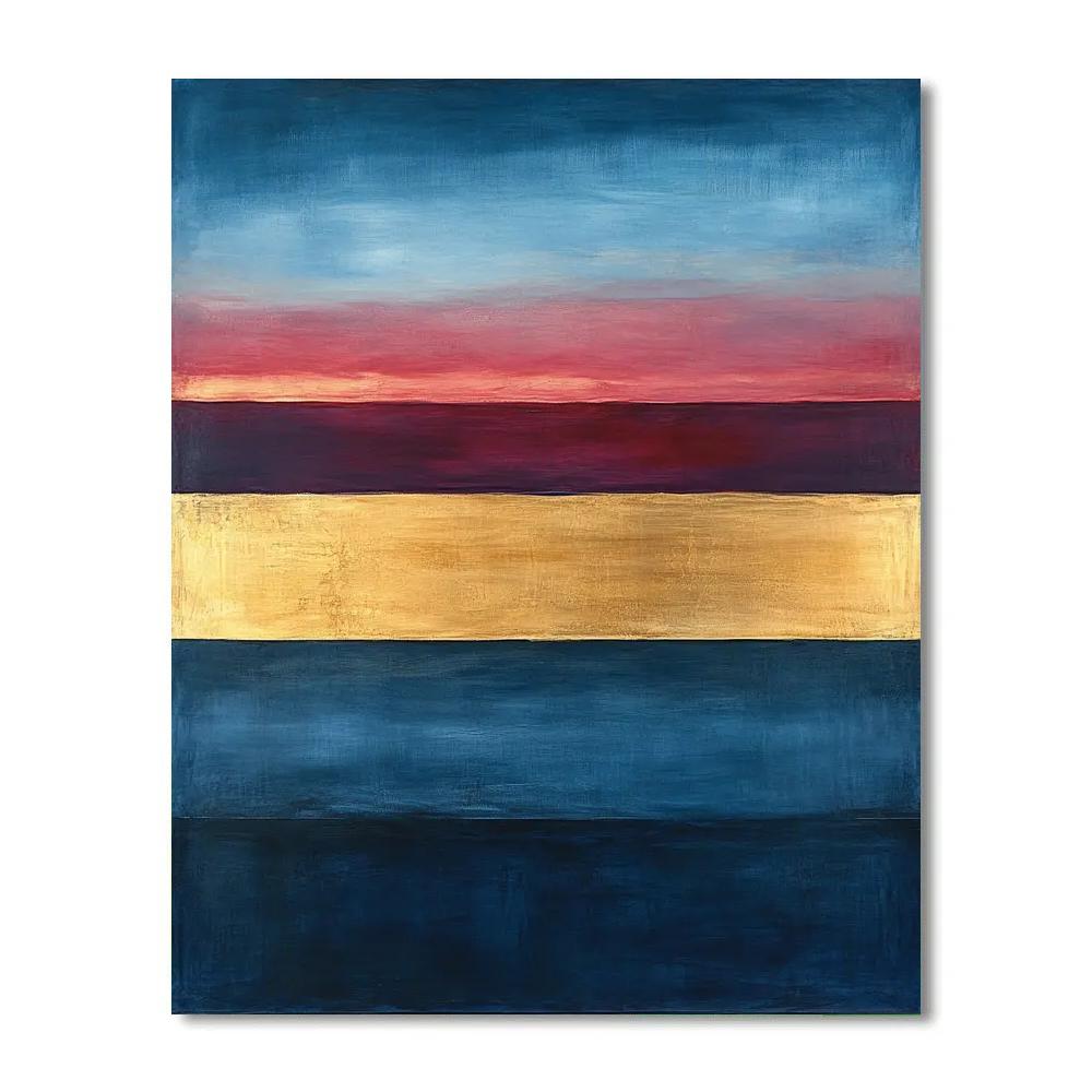Rothko Inspired Ocean Dusk Paint by numbers art