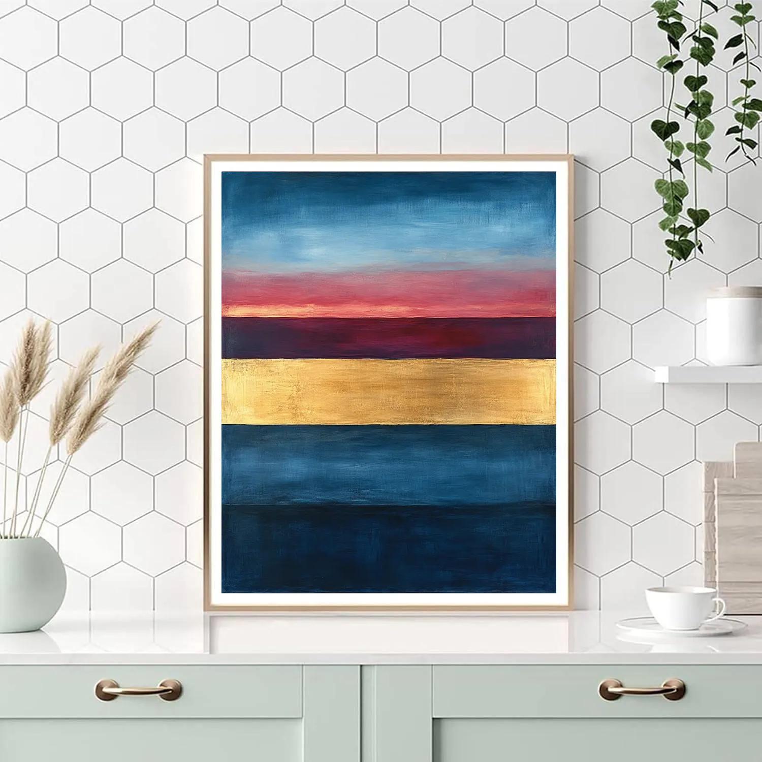 Rothko Inspired Ocean Dusk Paint by numbers art