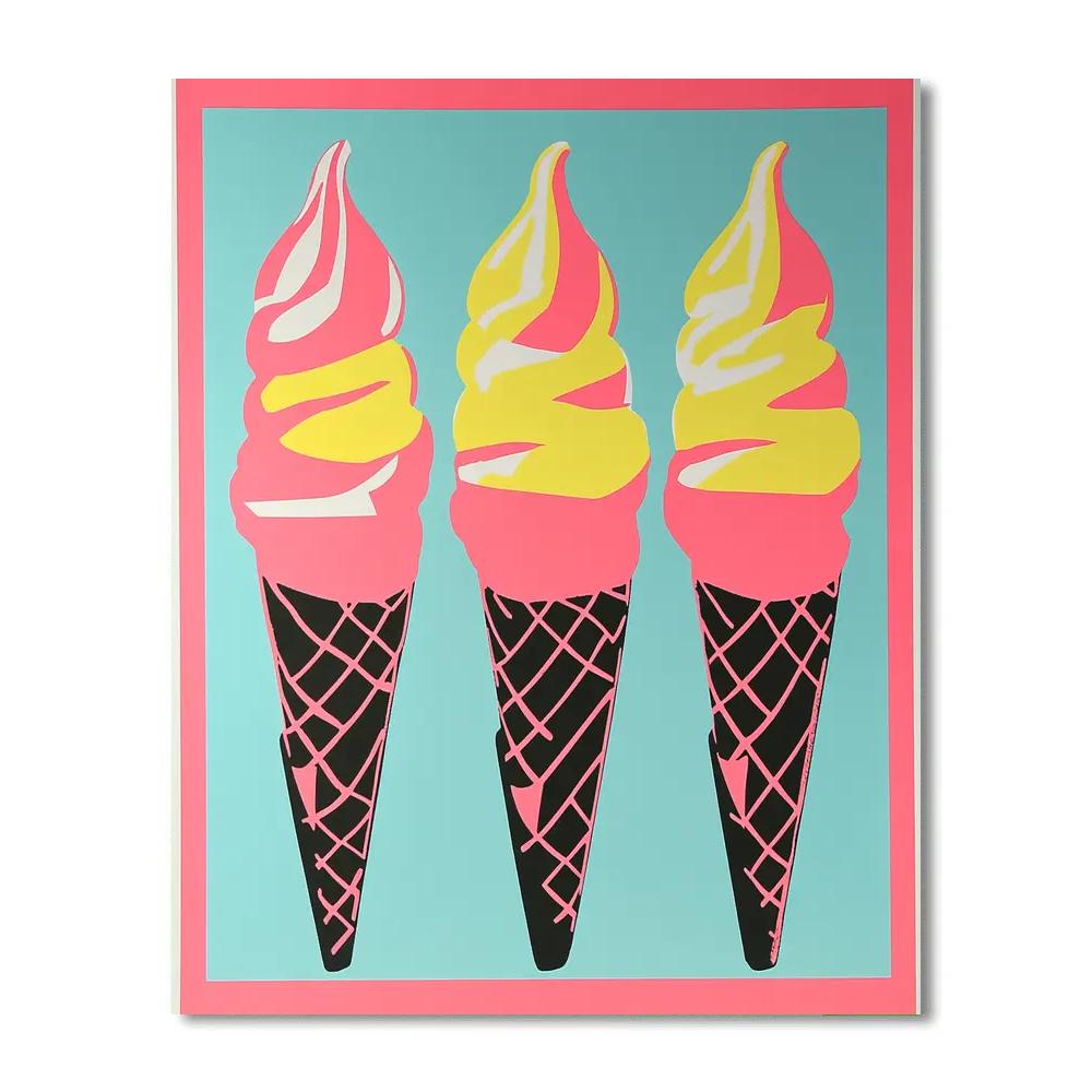 Warhol Inspired Ice Cream Quartet Paint by numbers art