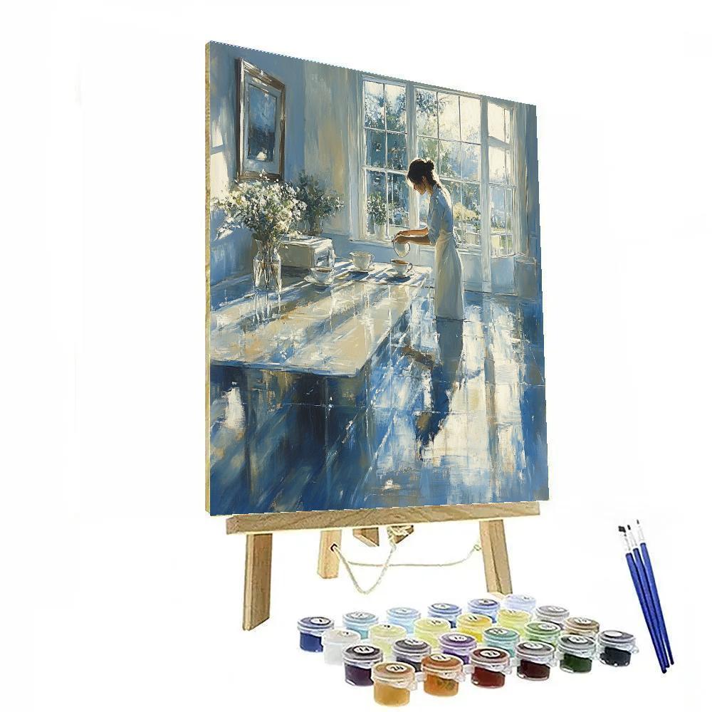 Vermeer Inspired Window Tea Paint by numbers art