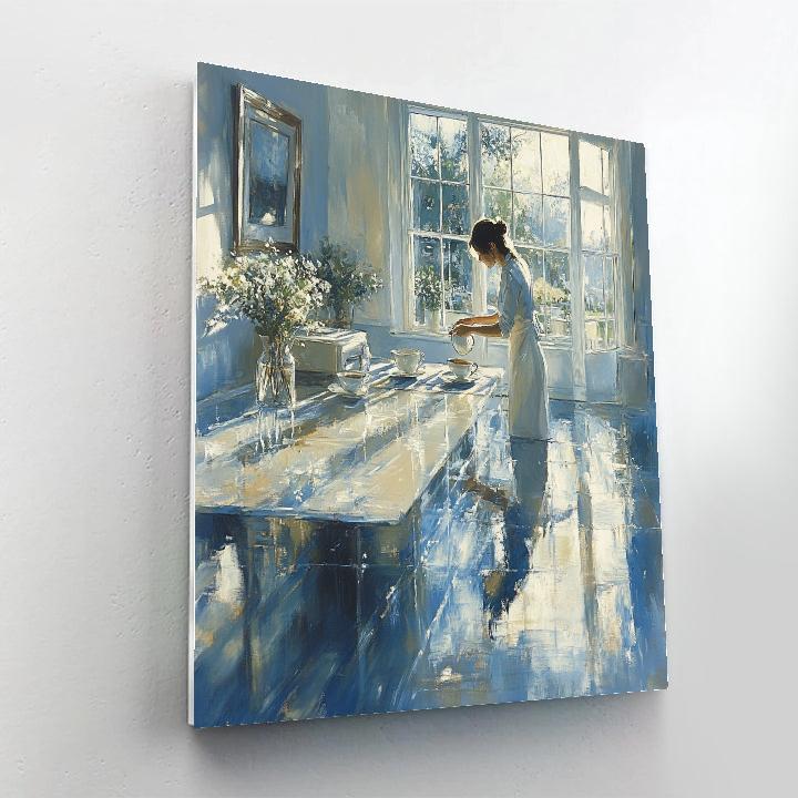 Vermeer Inspired Window Tea Paint by numbers art