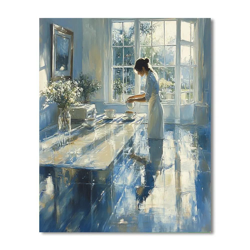 Vermeer Inspired Window Tea Paint by numbers art