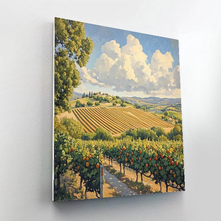 Cezanne Inspired Vineyard Study paint by number