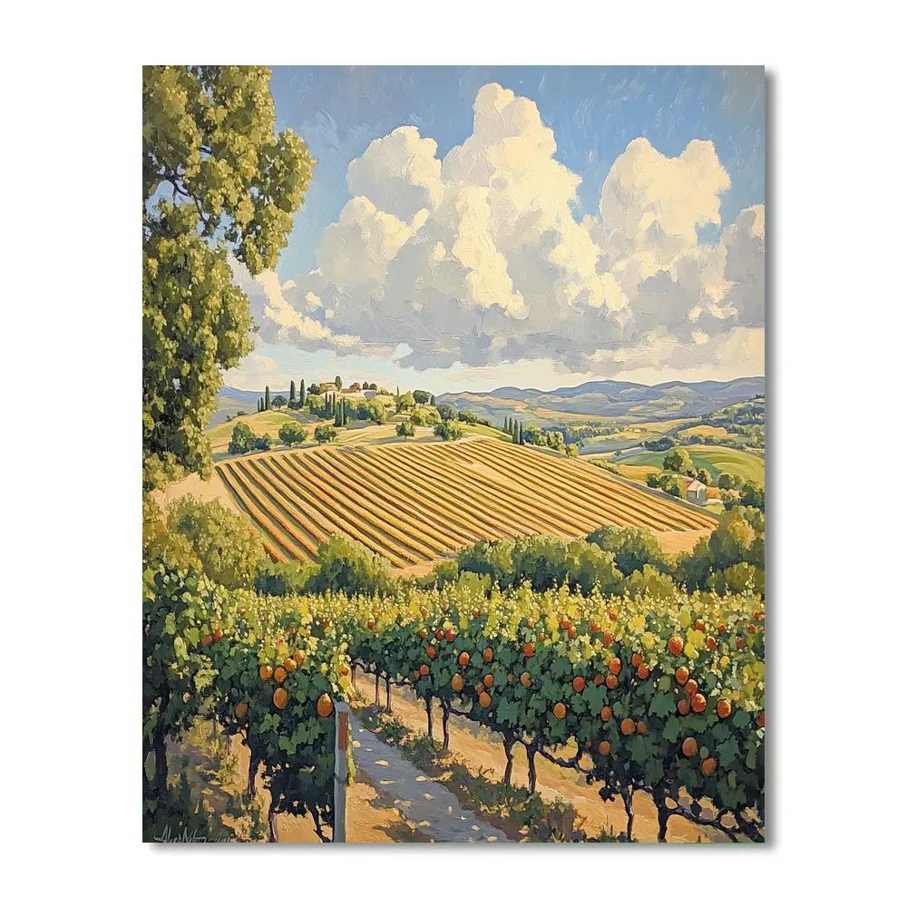 Cezanne Inspired Vineyard Study paint by number