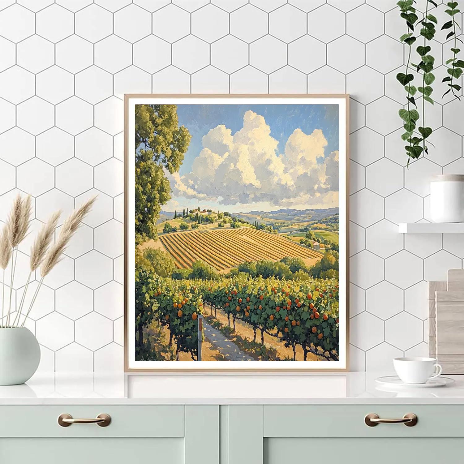 Cezanne Inspired Vineyard Study paint by number