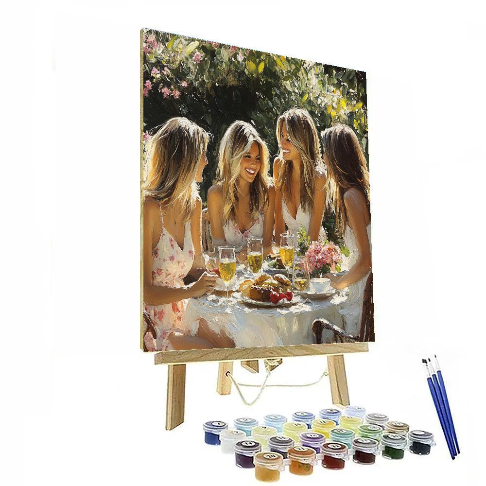 Renoir Inspired Garden Brunch paint by color