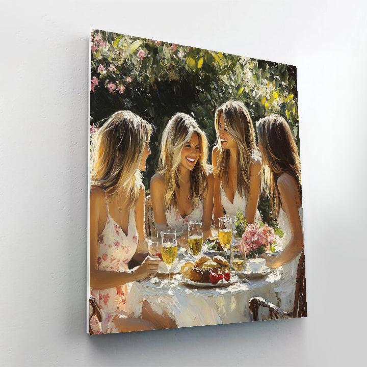 Renoir Inspired Garden Brunch paint by color