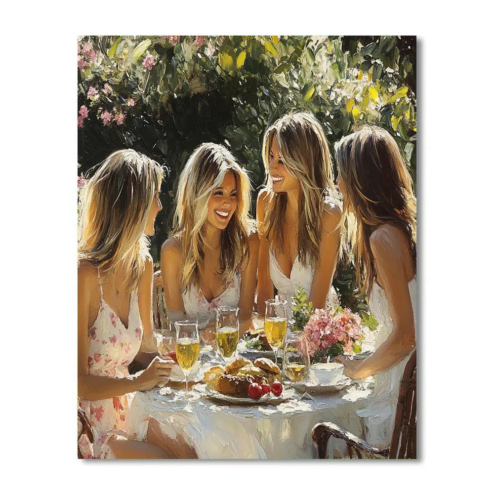Renoir Inspired Garden Brunch paint by color