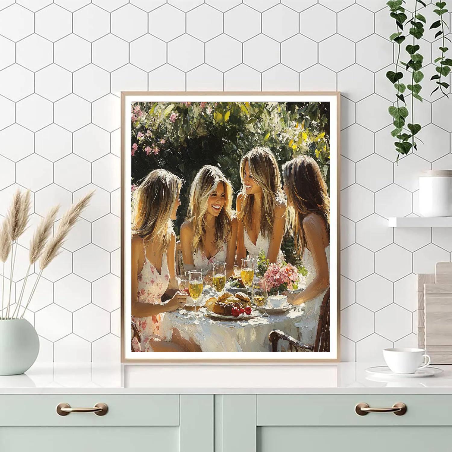 Renoir Inspired Garden Brunch paint by color
