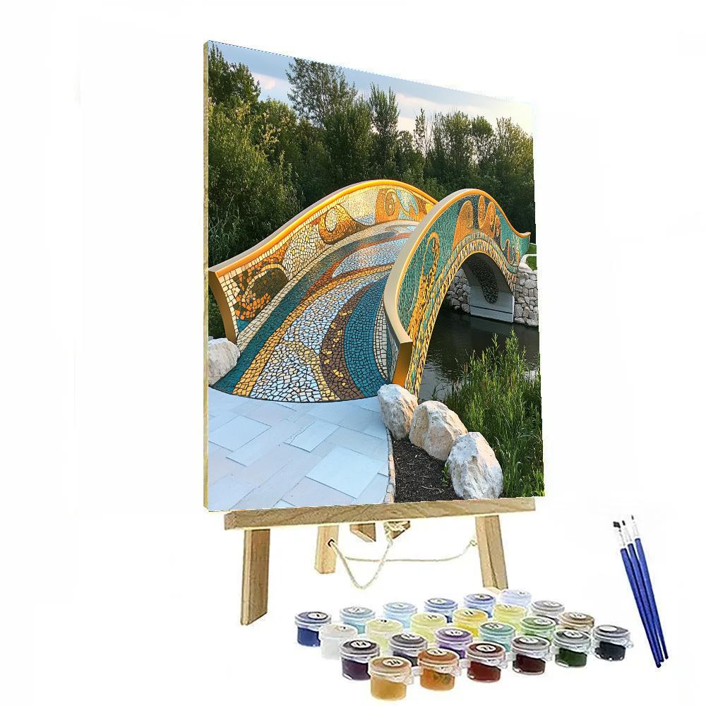 Gaudi Inspired Mosaic Bridge Painting by numbers kit