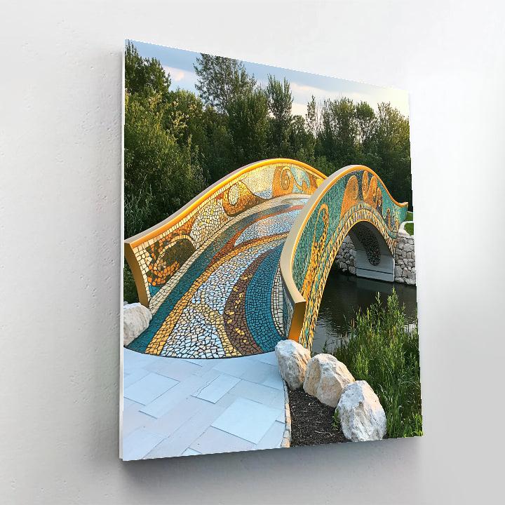 Gaudi Inspired Mosaic Bridge Painting by numbers kit