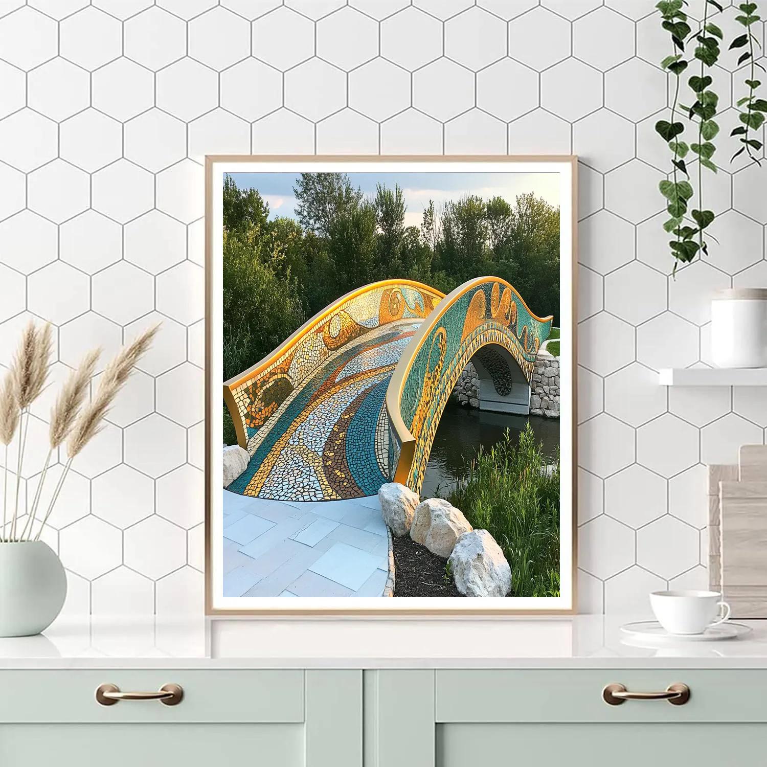 Gaudi Inspired Mosaic Bridge Painting by numbers kit