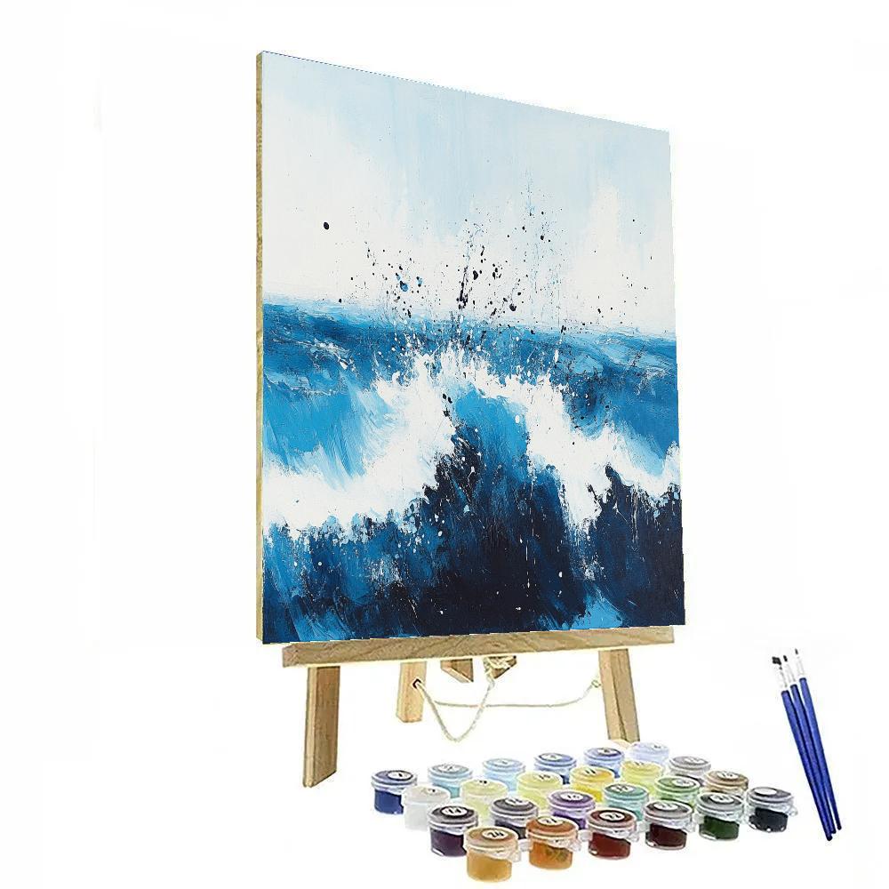 Pollock Inspired Surf Energy Paint by numbers art