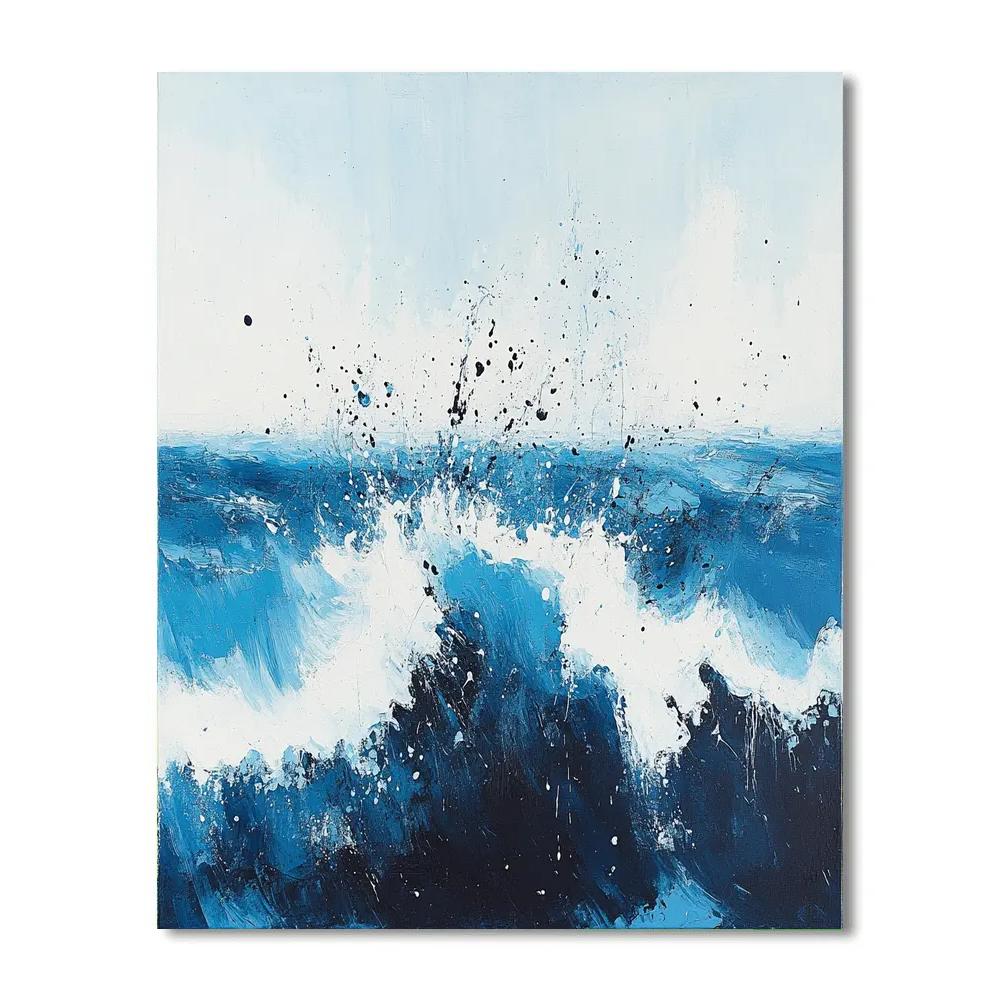Pollock Inspired Surf Energy Paint by numbers art