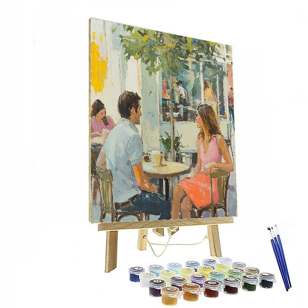 Manet Inspired Street Cafe Afternoon Paint by numbers art