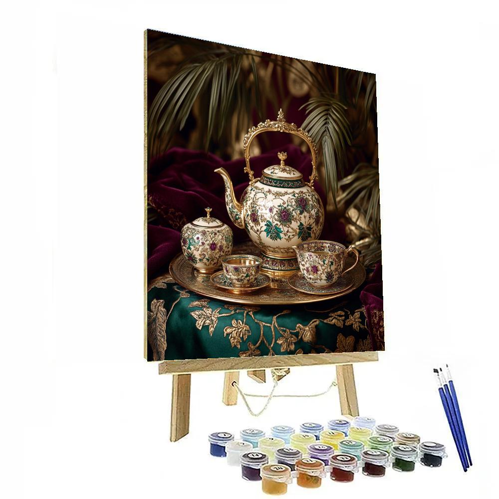 Klimt Inspired Tea Ceremony paint by color