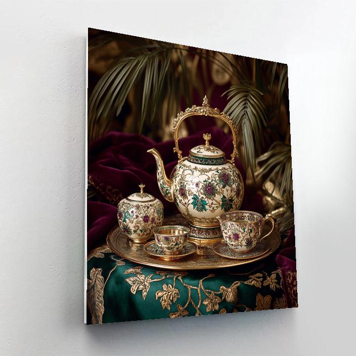 Klimt Inspired Tea Ceremony paint by color