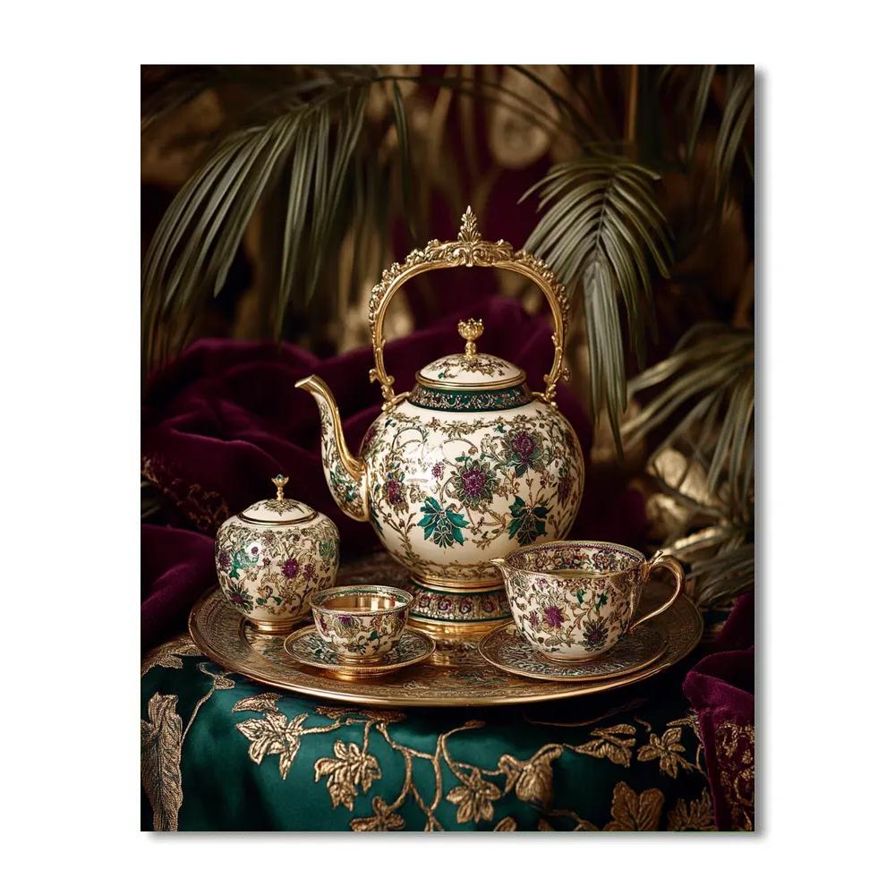 Klimt Inspired Tea Ceremony paint by color