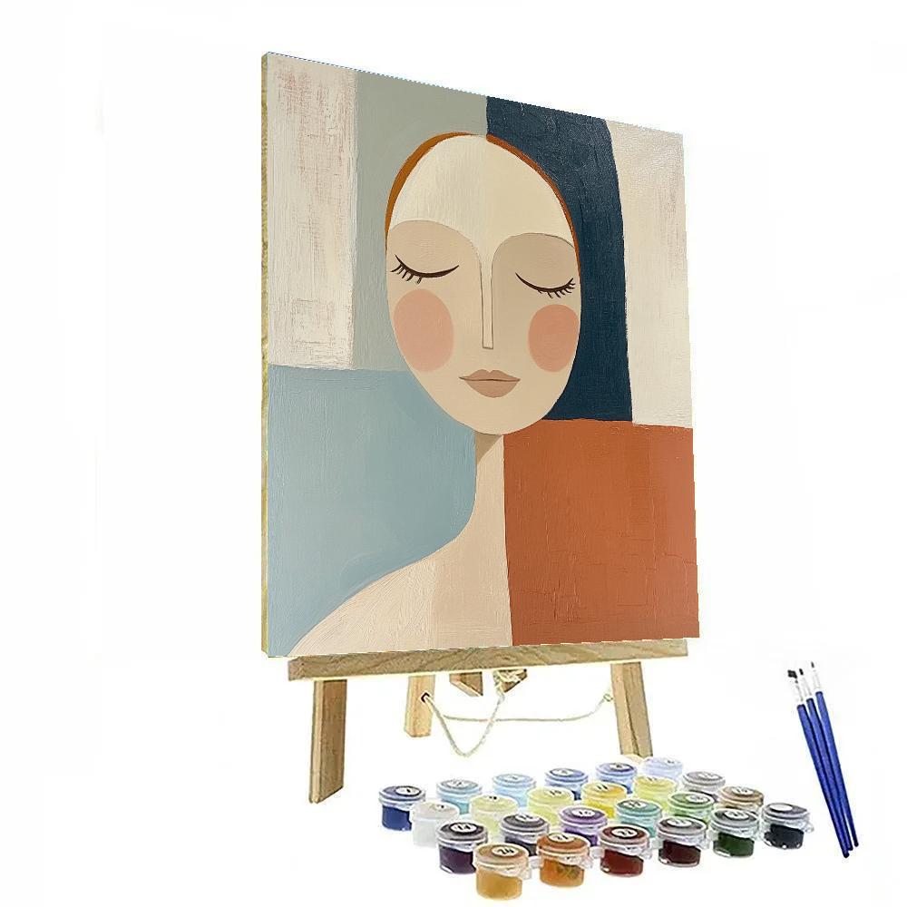 Modigliani Inspired Reclining Muse painting number kit