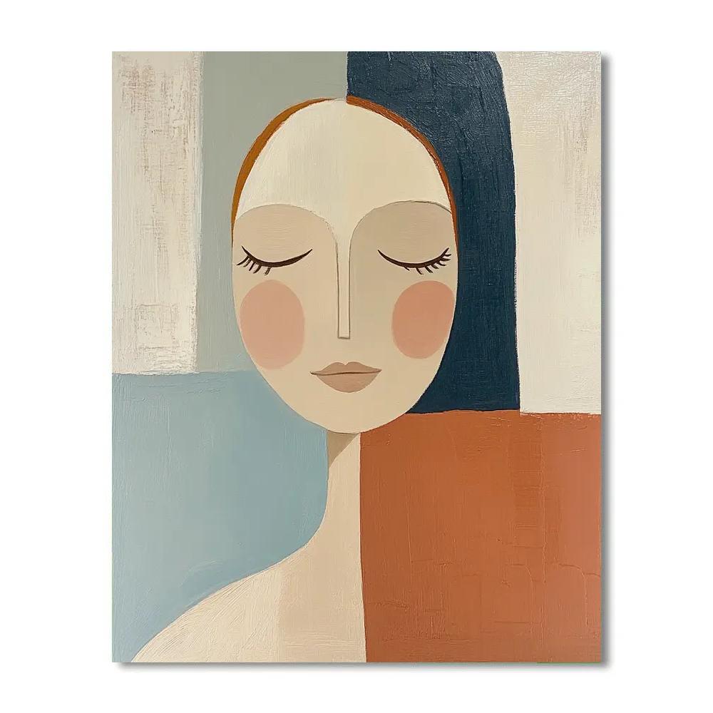 Modigliani Inspired Reclining Muse painting number kit