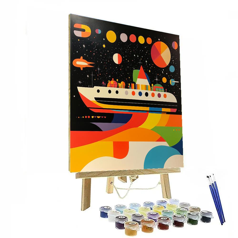 Miró Inspired Star Ferry Paint by numbers art